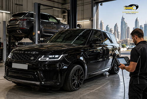 Range Rover Sport Air Suspension Warning in Dubai
