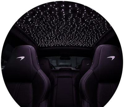 McLaren Star Light Headliner Installation Image